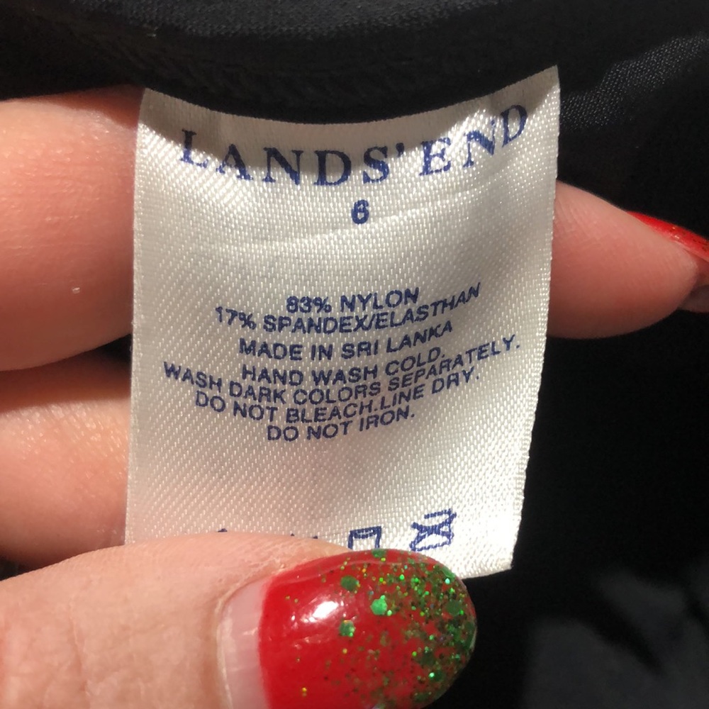 Land’s End black pleated skirt swim bottom size 6 - Picture 6 of 6